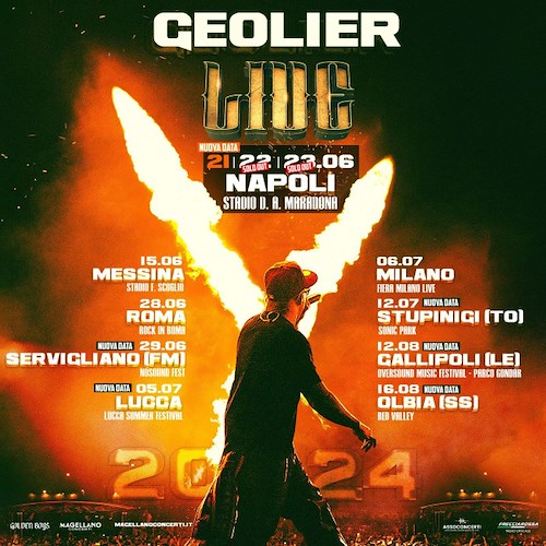 Geolier è pronto per il suo esordio al Festival di Sanremo e intanto annuncia la terza data allo Stadio Maradona