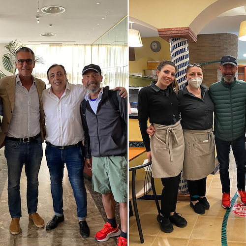 Gianluca Vialli torna in Costa d'Amalfi: tappe di gusto all'Hotel Reginna e al Ristorante Mammato / FOTO 