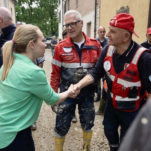 Giorgia Meloni in Emilia Romagna per la conta dei danni: «Subito risorse per l’emergenza. Il Governo c’è»
