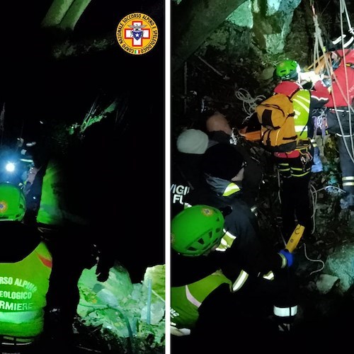 Giovane precipita da un ponte a Massa Lubrense: Soccorso Alpino recupera il suo corpo senza vita