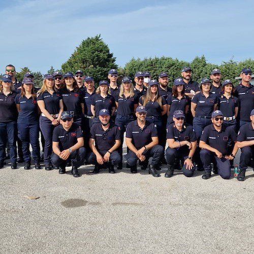 Gli agenti della Polizia municipale di Salerno e Maiori al Circuito del Sele per conseguire la patente di servizio