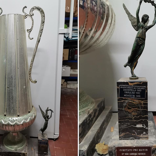 Gran Carnevale di Maiori, riecco il trofeo degli anni '80: dopo restyling passerà ogni anno tra le mani dei vincitori