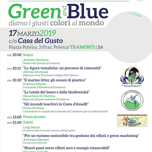 “Green and Blue" domenica a Tramonti l'iniziativa ambientale dei Colibrì 