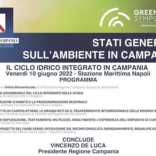 Green Med Symposium, stasera a Napoli il focus sul ciclo integrato delle acque 