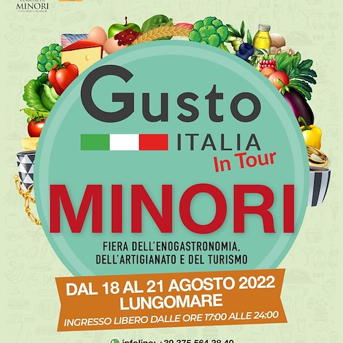 Gusto Italia torna a Minori: dal 18 a 21 agosto mercatini sul Lungomare