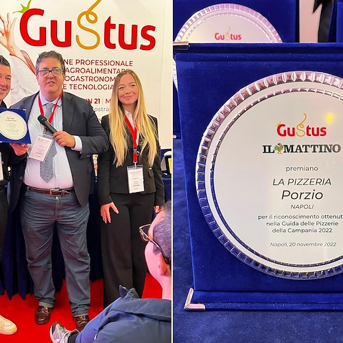 Gustus Napoli: a Errico Porzio premio 3 Galletti