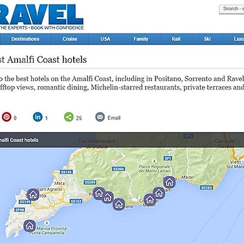 Hotel Costa d'Amalfi, il Telegraph stila la top ten: al primo posto Monastero Santa Rosa
