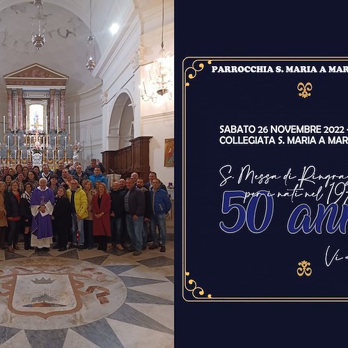 I Cinquantenni di Maiori si riuniscono al Ristorante Nettuno per festeggiare il mezzo secolo /foto