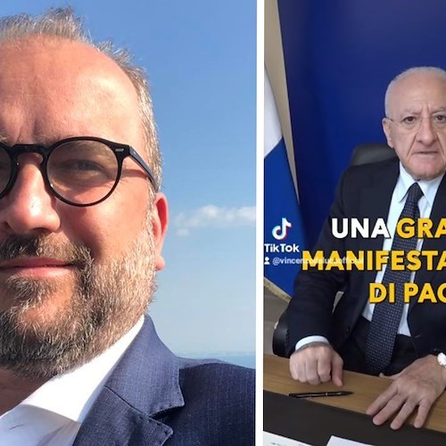 Iannone (FdI) contro la grande manifestazione per la pace di De Luca: «La pagheremo 300mila euro»