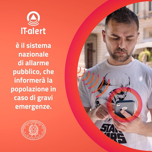 Il 12 settembre la Campania testerà IT-Alert, il nuovo sistema di allarme pubblico nazionale