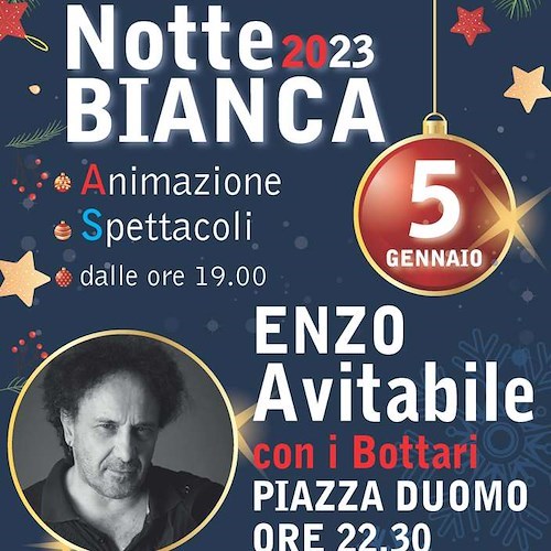Il 5 gennaio a Cava de' Tirreni torna la Notte Bianca: Enzo Avitabile accompagnerà lo shopping in Città 