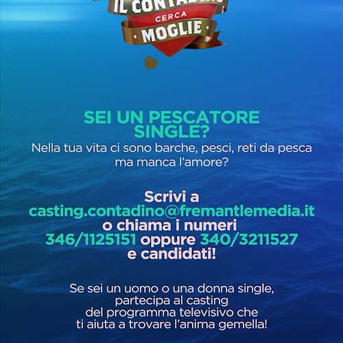 ‘Il Contadino Cerca Moglie’, per nuova serie programma Tv apre casting in Costa d'Amalfi 