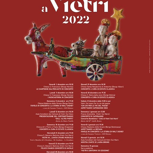 Il Natale a Vietri sul Mare tra musica, spettacolo e cinema /PROGRAMMA