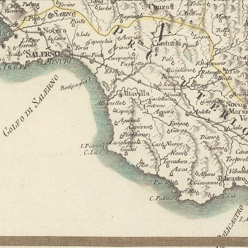 Il Principato Citeriore in una carta del 1799 e la popolazione di Amalfi e Positano come riportato nel “Dizionario” di Lorenzo Giustiniani