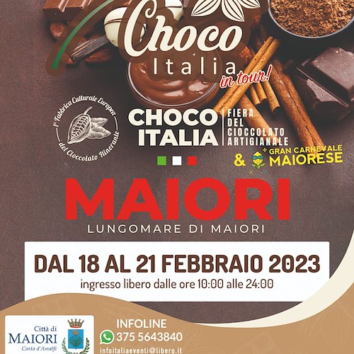 Il tour di "Choco Italia" fa tappa al Carnevale di Maiori dal 18 al 21 febbraio 