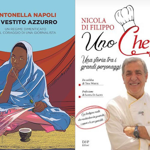 “Il vestito azzurro” di Antonella Napoli e “Uno Chef” di Nicola Di Filippo ai salotti letterari di Minori