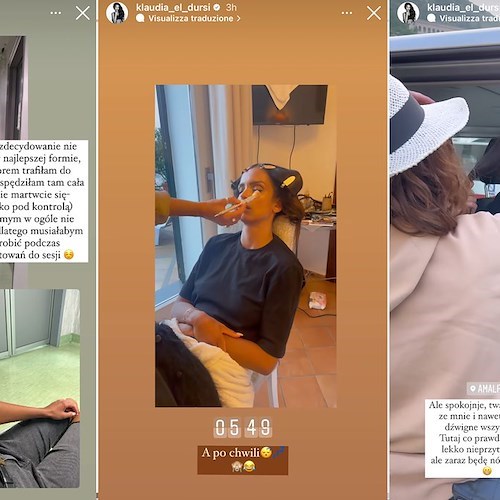 In Costiera Amalfitana per lavoro, notte in ospedale per la modella e conduttrice polacca Klaudia El Dursi