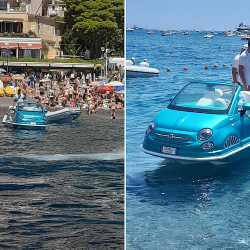 In mare a bordo di una Fiat 500? In Costa d'Amalfi si può