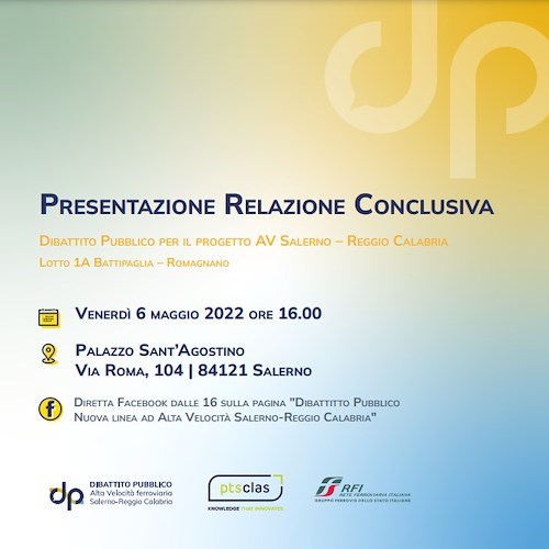 In Provincia la presentazione della relazione conclusiva sul "Lotto 1A" dell'Alta Velocità Salerno-Reggio Calabria