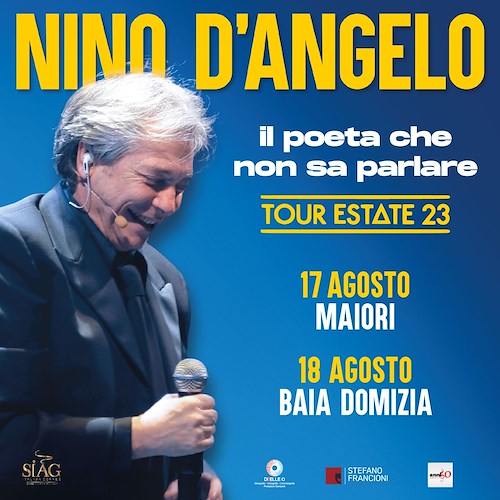 Inarrestabile Nino D'Angelo: il tour estivo farà tappa a Maiori il 17 agosto 
