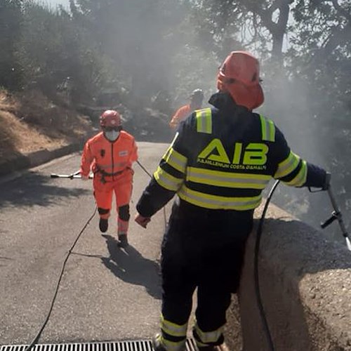 Incendio a Conca dei Marini, provvidenziale intervento Millenium Costa d’Amalfi [FOTO]