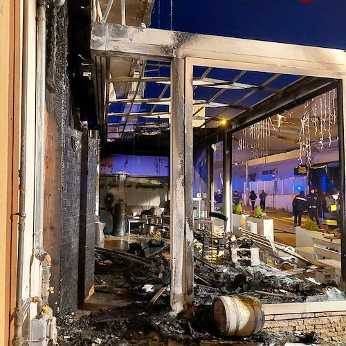 Incendio devasta bar in via Piave a San Marzano sul Sarno