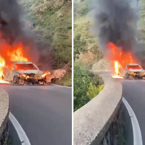 Incidente sull'Agerolina: veicoli in fiamme e traffico in tilt 