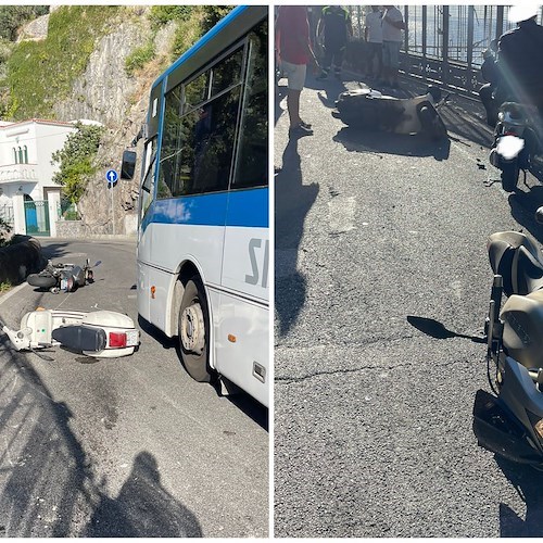 Incidente tra due scooter a Marmorata, traffico in tilt lungo la SS 163