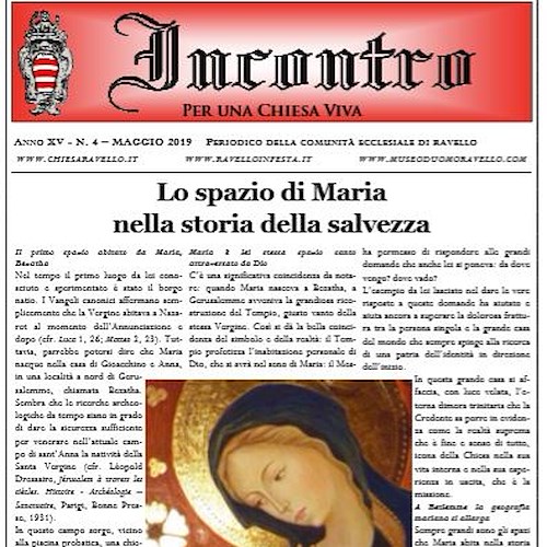 Incontro di Maggio: "Lo spazio di Maria nella storia della salvezza"