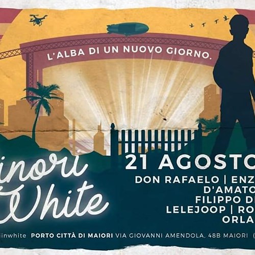 “L'alba di un nuovo giorno”, 21 agosto il Minori in White: la Costa d'Amalfi si diverte tingendosi di bianco 