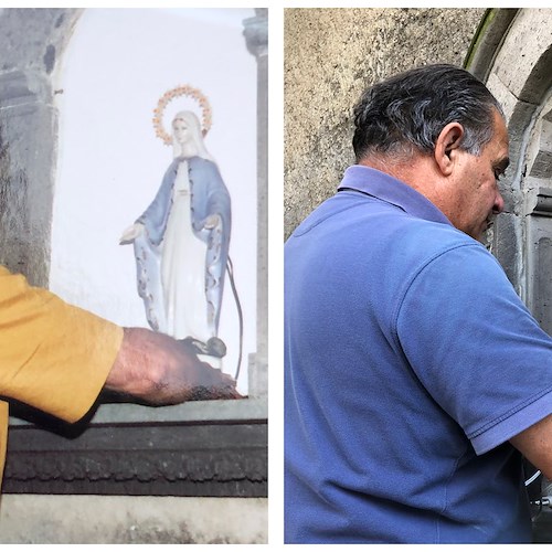 L'arte come manifestazione di fede: a Ravello completata l'edicola votiva in Via San Francesco [FOTO]