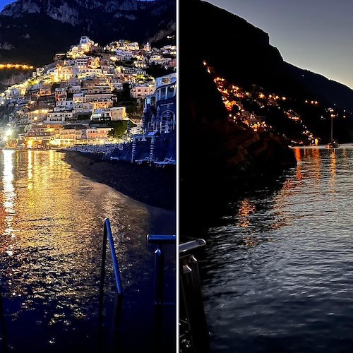 Positano, collage all'alba del 11 settembre 2023<br />&copy; Cristina D'Aiello