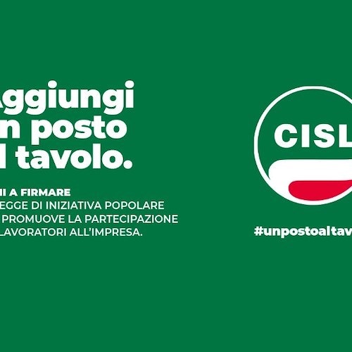 La Cisl in campo con una proposta di legge di iniziativa popolare sul lavoro. A Salerno parte la raccolta firme 