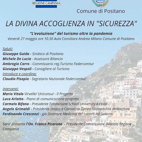 “La divina accoglienza in sicurezza”, a Positano un incontro sull’evoluzione del turismo con l'Assessore Casucci