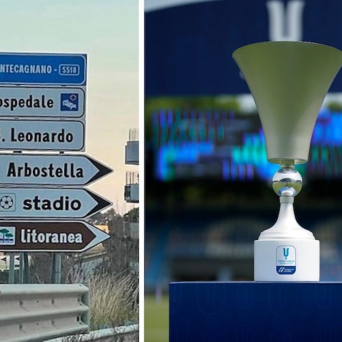 La finale di Coppa Italia di calcio femminile Juve-Roma allo Stadio Arechi di Salerno