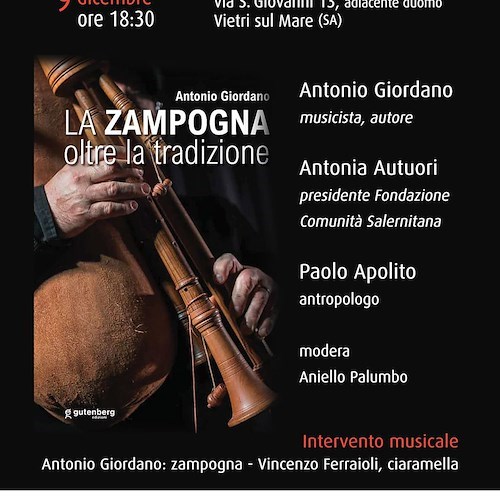 La zampogna oltre la tradizione, 9 dicembre una lezione-concerto a Vietri sul Mare