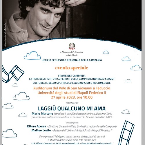 "Laggiù qualcuno mi ama": Mario Martone presenta il suo docu-film su Massimo Troisi e incontra gli studenti a Napoli