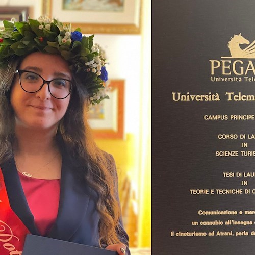 Laurea in Scienze Turistiche per Zelia D’Alessandro con una tesi che tocca il cineturismo ad Atrani