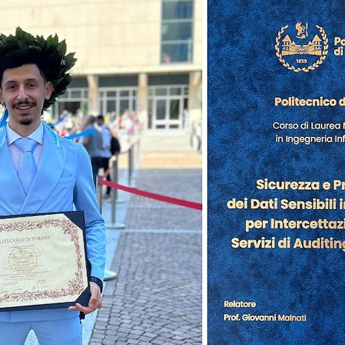 Laurea Magistrale da 110 e lode in Ingegneria Informatica per il maiorese Luigi Loria