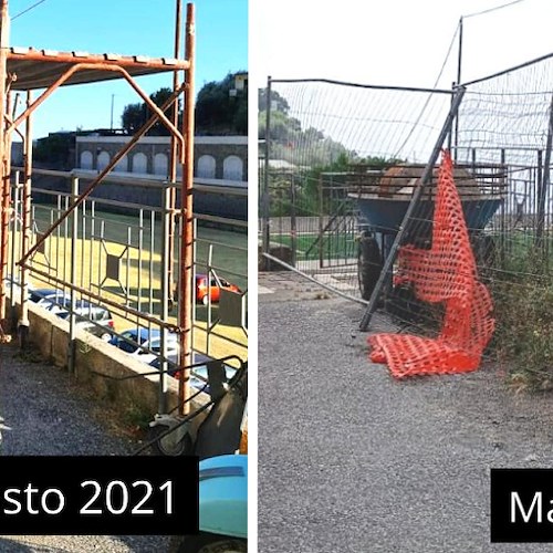 Lavori ancora in corso al campetto di Montepertuso, "Su per Positano": «L'elisoccorso non può atterrare, si faccia presto!»