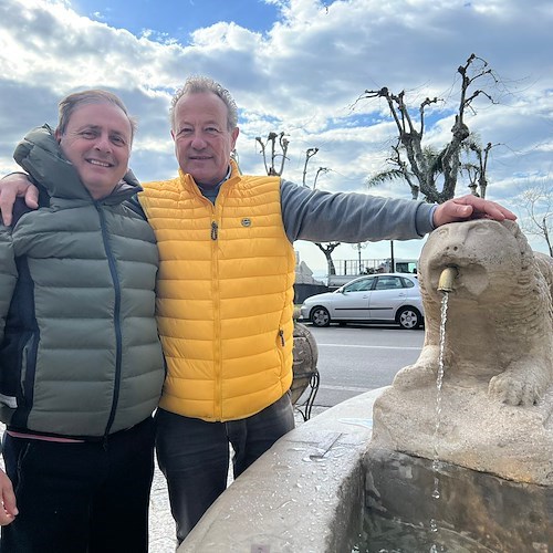 Lavori completati dopo stop della Soprintendenza, a Minori restaurata finalmente la Fontana dei Leoni