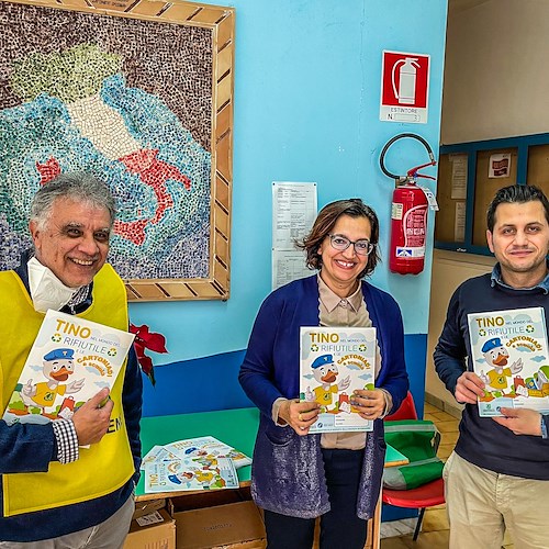 "Le Cartoniadi a Scuola": gli alunni di Positano e Praiano imparano il riciclo con il Distretto e Legambiente