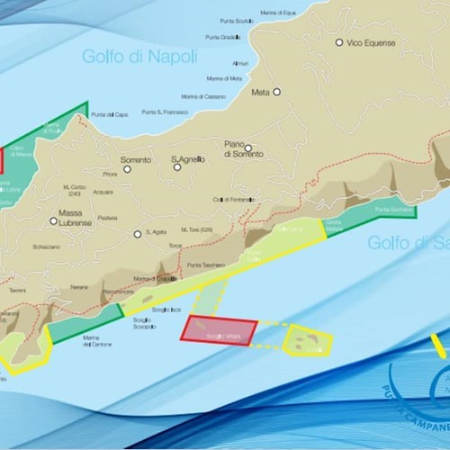 Lo specchio d’acqua tra Positano e Massa Lubrense invaso dalle barche, l’appello di Punta Campanella a rispettare le regole 