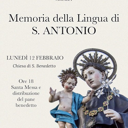 Lunedì 12 febbraio Amalfi fa memoria della "Lingua di Sant'Antonio"