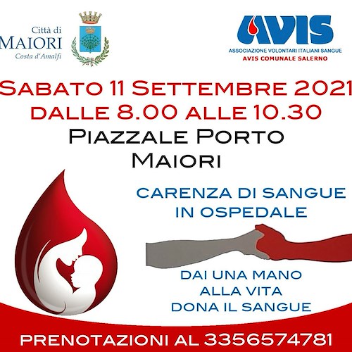 Maiori, 11 settembre giornata dono sangue al Porto