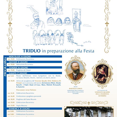 Maiori, 17 e 18 giugno festa del centenario della Congregazione delle Suore Domenicane con l’arrivo del Venerato Quadro della Madonna di Pompei