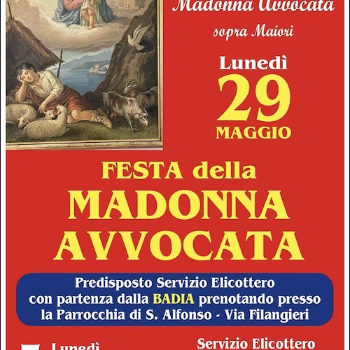 Maiori, 29 maggio i festeggiamenti per la Madonna Avvocata: sul Monte Falerzio uno striscione per Roberto