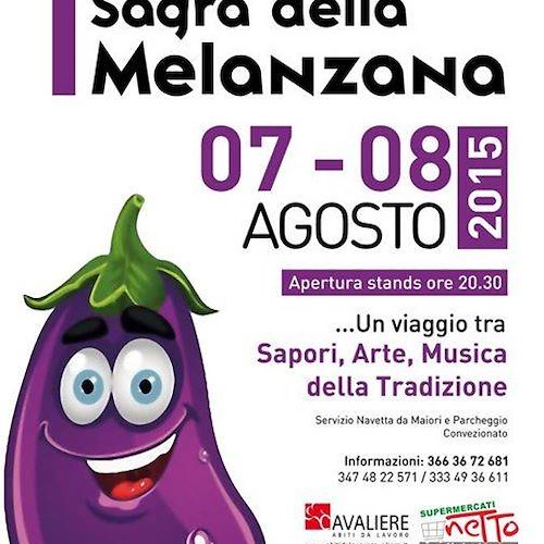 Maiori, 7-8 agosto è Sagra della melanzana