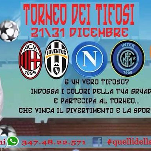 Maiori, a Natale il torneo di calcio con protagonisti i tifosi