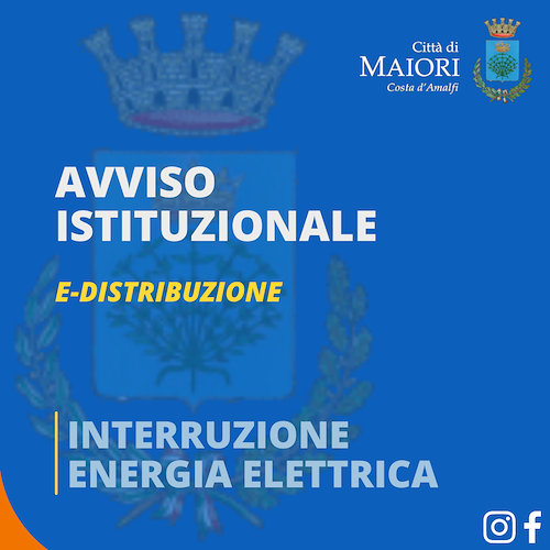 Maiori, domani (5 ottobre) interruzione fornitura elettrica nella frazione di Ponteprimario